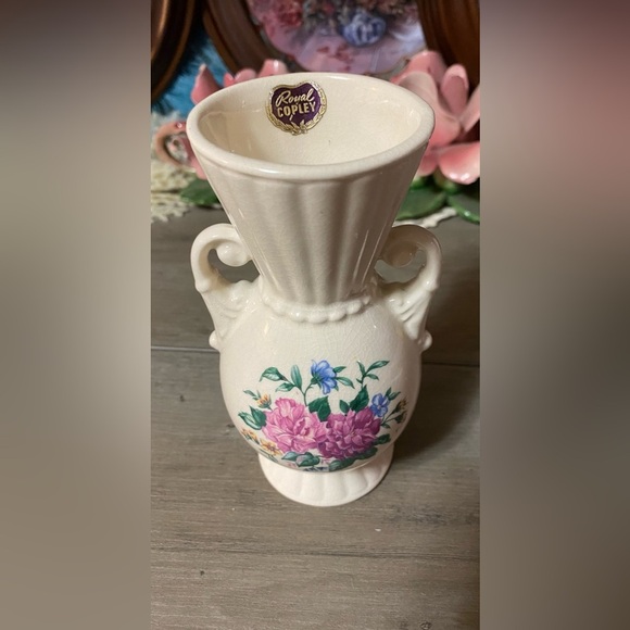 Vintage Royal Copley Floral Vase - Picture 5 of 5